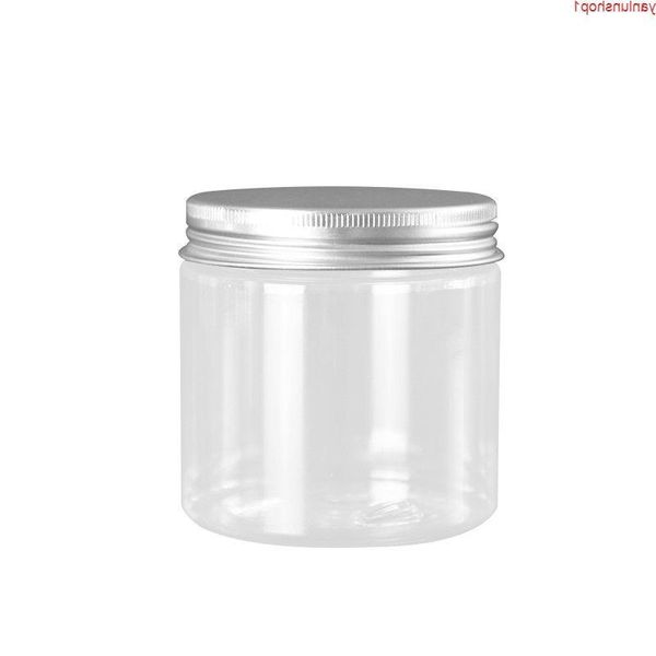 200G 200ml Pot En Plastique Cosmétique Crème Pot En Aluminium Couvercle Cap Clair PET Conteneur Vide Alimentaire Boîtes D'emballage 22pcshigh quantty Gosis