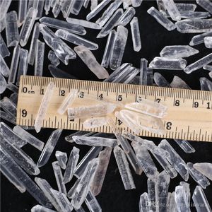 200g Quartz Clair Arts et Artisanat Cristal Minéral Guérison Reiki Bonne Chance Minéraux D'énergie Baguette 20-40mm Perles En Vrac Pour La Fabrication De Bijoux