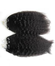 200 g Carse Yaki Loop Micro Ring Hair 1GS 100Gpack 100 Human Hair Kinky Micro Bead Links Remy Hair Extensions 180391568283