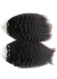200 g Carse Yaki Loop Micro Ring Hair 1GS 100Gpack 100 Human Hair Kinky Micro Bead Links Remy Hair Extensions 180394508649