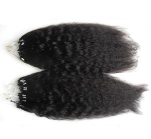 200g Carse de yaki bucle micro anillo cabello 1GS 100GPACK 100 cabello humano kinky micro bead enlaces remy cabello extensiones 180399508124