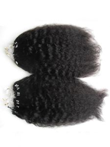 200g grove yaki lus micro ring haar 1gs 100 gpack 100 menselijk haar kinky rechte micro bead links remy hair extensions 180394014970