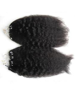 200g grove yaki lus micro ring haar 1gs 100 gpack 100 menselijk haar kinky rechte micro bead links remy hair extensions 180393594863