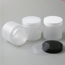 200G pots PET vides givrés avec couvercles à vis en plastique transparent blanc noir 666oz crème cosmétique maquillage conteneurs Packaginggood Vtahk