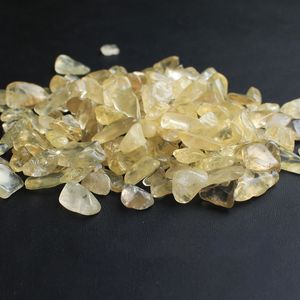100g Natural Crystal Yellow Citrine Crystal Gravel chips Rock Quartz Raw Gemstone Mineral Specimen Graden Decor