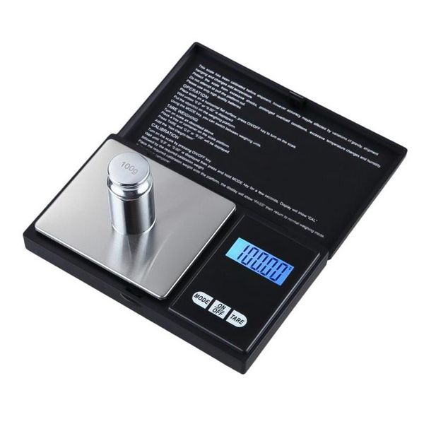 200g x 0.01g Noir Format de Poche Électronique LCD Numérique Précision Personnelle Bijoux Balance, Diamant Or Balance Poids