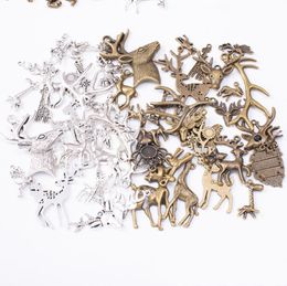 200grams vintage couleurs en argent bronze girafe sika cerf creux charmes pendentif pour bracelet collier bricolage bijoux de bricolage 9482165