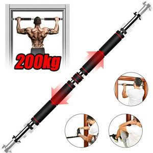 200 kg Puerta Barras horizontales 60-100 cm Entrenamiento ajustable de acero para el gimnasio en casa Entrenamiento Deporte Fitness Pull Up Bar Equipo 1282 Z2