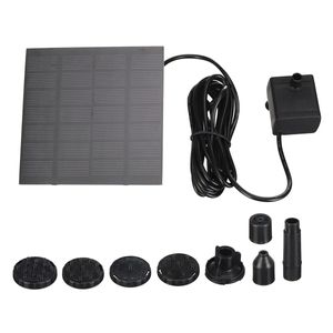 200L / H Solar Panel Powered Water Pump Yard Garden Pool Pond Aquarium Fountain Decor W / 6 Heads