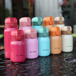 200ml/360ml Cute Candy Mini Thermos Cup Kids Cartoon Hot Water Bottle Stainless Steel Thermal Coffee Mug Vacuum Flask Insulated