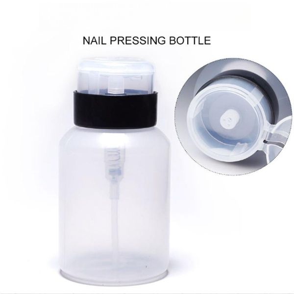 200ml 6.8 oz Dispensador de bomba vacía Líquido Gel UV Polacio Arte de uñas Polaco Clean Bottle Bottle Bottle W/ Lockable Flip Top Tap JL1860