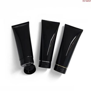 200 ml noir brillant cosmétique tube souple maquillage de voyage presser sous-embouteillage conteneurs d'emballage rechargeables tuyau de lotion 30pcs / lothaute quantité Hjoih