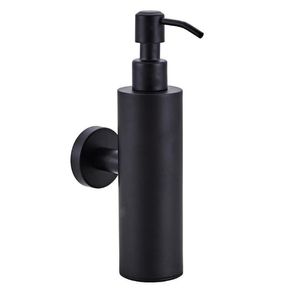 200 ml zwarte zeep dispenser roestvrij staal wandgemonteerde pers vloeibare zeep dispenser bureau type handleiding lotion shampoo dispenser box GGA3475-3