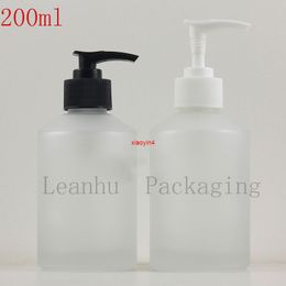 Botellas cosméticas de vidrio esmerilado de 200 ml, botellas con bomba para champú, spray fijador de maquillaje, envases vacíos, paquete Alibaba-Expressgood