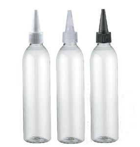 Bouteille transparente en PET de 200ML, avec bouchon à aiguille, récipient vide en plastique pour liquide, emballage cosmétique, 20 pièces, LOT216N6207515