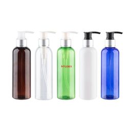 200 ml x 12 botellas de bomba de loción de aluminio plateadas de alta calidad redondas vacías contenedores de bricolaje para crema jabón líquido PET botella cosmética Good PA XLJT