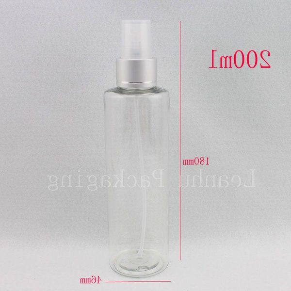 Bouteille de parfum en spray fin en aluminium 200 ml X 30 pour soins personnels, bouteille de parfum rechargeable en plastique transparent vide en gros Xctck