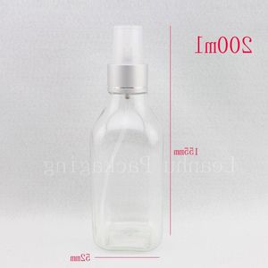 200 ml X30 vides flacons vaporisateurs de parfum en plastique carré transparent, emballage cosmétique transparent, flacon pulvérisateur de réglage de maquillage cosmétique Ahutp