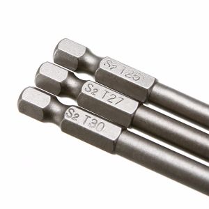 Bit de tournevis Torx de 200 mm 1/4 de pouce HEX TIGNUVERVEAUX ENVIR TERNE T8 T10 T15 T20 T25 T27 T30 T40