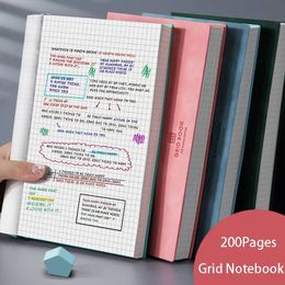 200 PagesBook A5 B5 A4 Raster Notebook Tekening Student Dagboek Planner Schetsboek Schilderen Kantoorbenodigdheden 240329