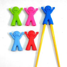 200 pares de palillos de plástico para niños, niños, aprendizaje, ayudante, entrenamiento, aprendizaje, juguete de plástico feliz, palillo, diversión, bebé, infante, principiante, DH5788