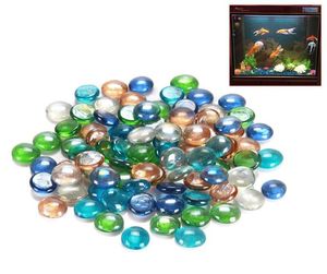 200pc en verre cailloux pierres d'ornement à la maison alimentation pavée pêche à pêche jardin décor aquarium marbres décoratives couleur décora9040303