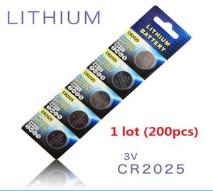 200 % 1 Lot Batterijen CR2025 3V Lithium Li ionen Button Cell Battery CR 2025 3 Volt Liion Coin1526714