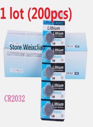 200 pièces 1 lot CR2032 3 V lithium li ion pile bouton CR 2032 3 volts liion pièces de monnaie carte 3480732