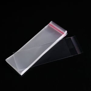 200 stks 10 x 30 cm zelfklevende zegel plastic zak voor sieraden pakket clear cellofaan tassen snoep cake verpakking cookie verpakking