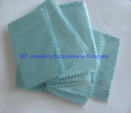 200 stks 107 cm Zilverpoetsdoek voor zilveren Gouden Sieraden Cleaner Blauw Roze Groen kleuren optie Quality7051690