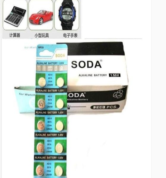 200 Uds 15V AG13 batería LR44 L1154 RW82 RW42 SR1154 SP76 A76 357A pila lr44 SR44 AG 13 pila de botón de litio moneda 6932476