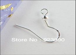 200 stks 18 mm maken doe -het -zelf sieraden bevindingen Silver Hook oorbellen 925 Sterling Silver French Ball Hooks oorbellen Silver2375993