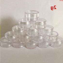 200 stuks 2g transparante kleine ronde crème fles potten pot container lege cosmetische plastic monster voor nail art opslaggoed aantal Tnnqm