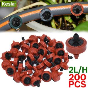 200 pièces 2L 4L 8L émetteur de compensation de pression régulateur automatique irrigation de jardin goutteur à débit fixe pour tuyau 4/7mm tuyau PE 210610