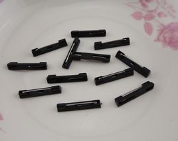 200 stks 3.0cm 1.15 "Black Effen Plastic Pin Back Geschikt voor Broches Badges, 30mm Plastic Safety Pins, Bargarin for Bulk