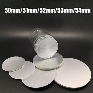 200 Uds 50mm/51mm/52mm/53mm/54mm sellado de película de aluminio de inducción eléctrica, sello de lámina de aluminio para PET/PE/PP/PS/PVC/HDPE/vidrio/botellas acrílicas