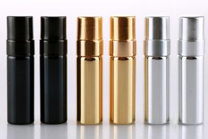 200pcs 5 ml UV Gold Silver Black Perfume Atomizer vide de voyage vide Parfum Femme Pocket Spray Rechargeable Bouteilles en verre35148967029