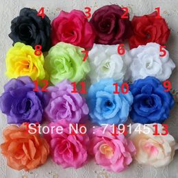 200pcs 8cm tissu artificiel rose fleurs de soie bricolage accessoires arc fleurs de mariage de fleur de mariage décoration 236t