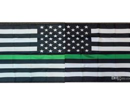 200pcs 90x150cm Poliéster de 3x5 pies Banner con medidas de metal Green Line America Flags G17333323542