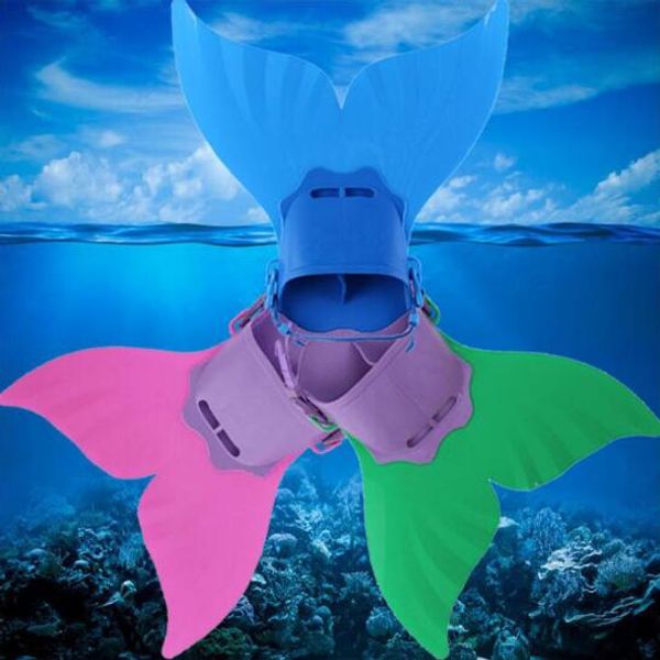 Accueil Réglable Sirène Nager Fin Plongée Monofin Natation Pied Flipper Mono Fin Queue De Poisson SwimTraining Pour Enfant Enfants Cadeaux De Noël