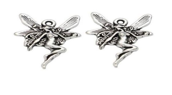 200pcs Alloy Angel Fairy Charms Antique Silver Charms Pendant pour le collier Bijoux Faire des résultats 21x15mm8361630