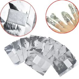 200pcs en aluminium en aluminium Emballage enveloppe de l'art à ongles Faire tremper en acrylique en gel de vernis à ongles