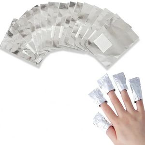 200pcs envolturas de aluminio de aluminio envoltura de arte de uñas remojo en gel acrílico esmalte de uñas para la uña herramienta de uñas de algodón