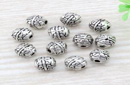 200 pièces de perles d'espacement exquises en alliage d'argent Antique 75x8mm, adaptées au collier de bracelet à breloques de Style européen 2169793