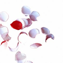 200 pièces/sac rouge et blanc soie Satin pétales de Rose décoration de mariage Bodas artificiel Frs fille panier Table mariage Accory T7F9 #