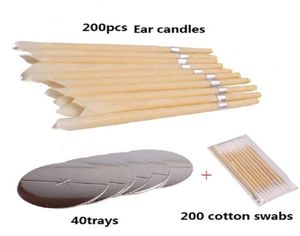 200pcs en cire d'abeille Naturel Thérapie Cande d'oreille Candle coning beewax Cleaner 2207122938035