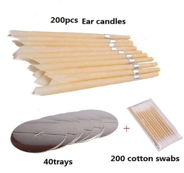 200pcs en cire d'abeille Naturel Thérapie Oreille Candle Coning Beewax Cleaner 2207128156883