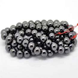 200 pièces hématite noire avec perles rondes magnétiques 10mm266G