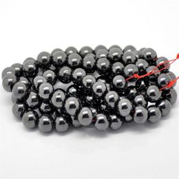 200 pièces hématite noire avec perles rondes magnétiques 10mm307H