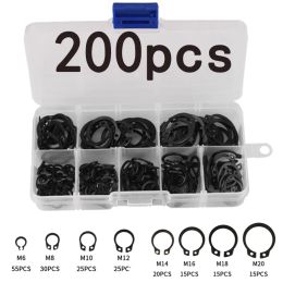 200pcs clifères c-clip M6 M8 M10 M12 M14 M16 M18 M20 RETTAINS EXTERNE ENTÉRIEL